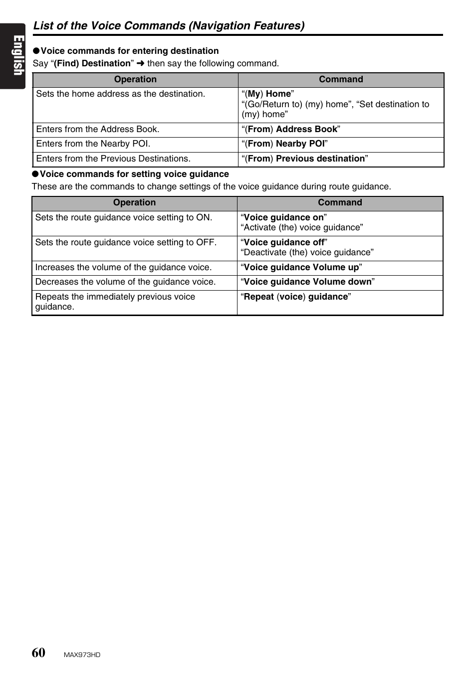 English | Clarion MAX973HD User Manual | Page 59 / 187