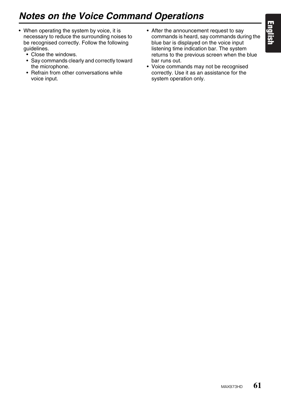 English | Clarion MAX973HD User Manual | Page 60 / 187