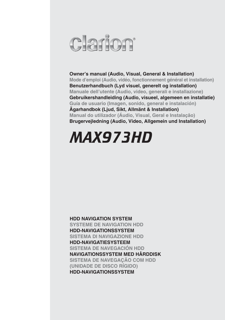 Max973hd | Clarion MAX973HD User Manual | Page 98 / 187