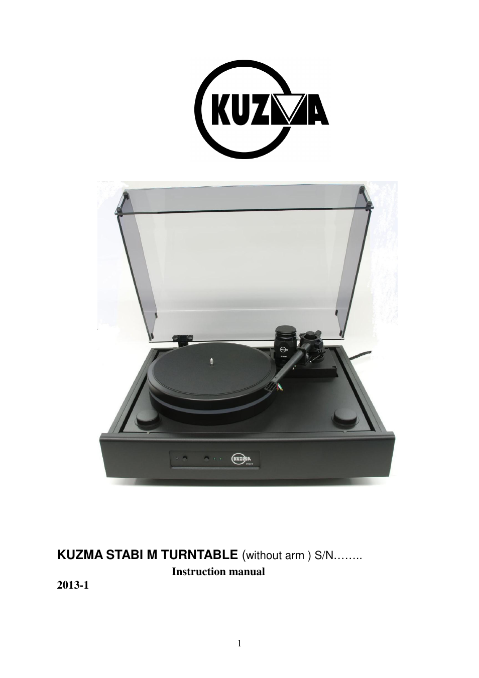Kuzma Stabi M 130105 User Manual | 12 pages
