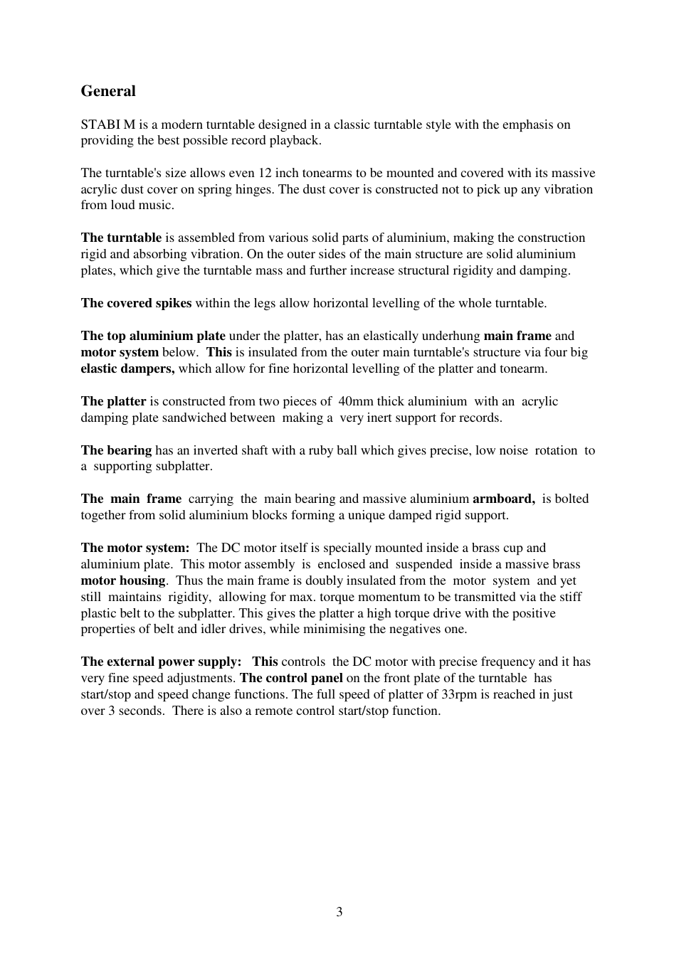 Kuzma Stabi M 130105 User Manual | Page 3 / 12