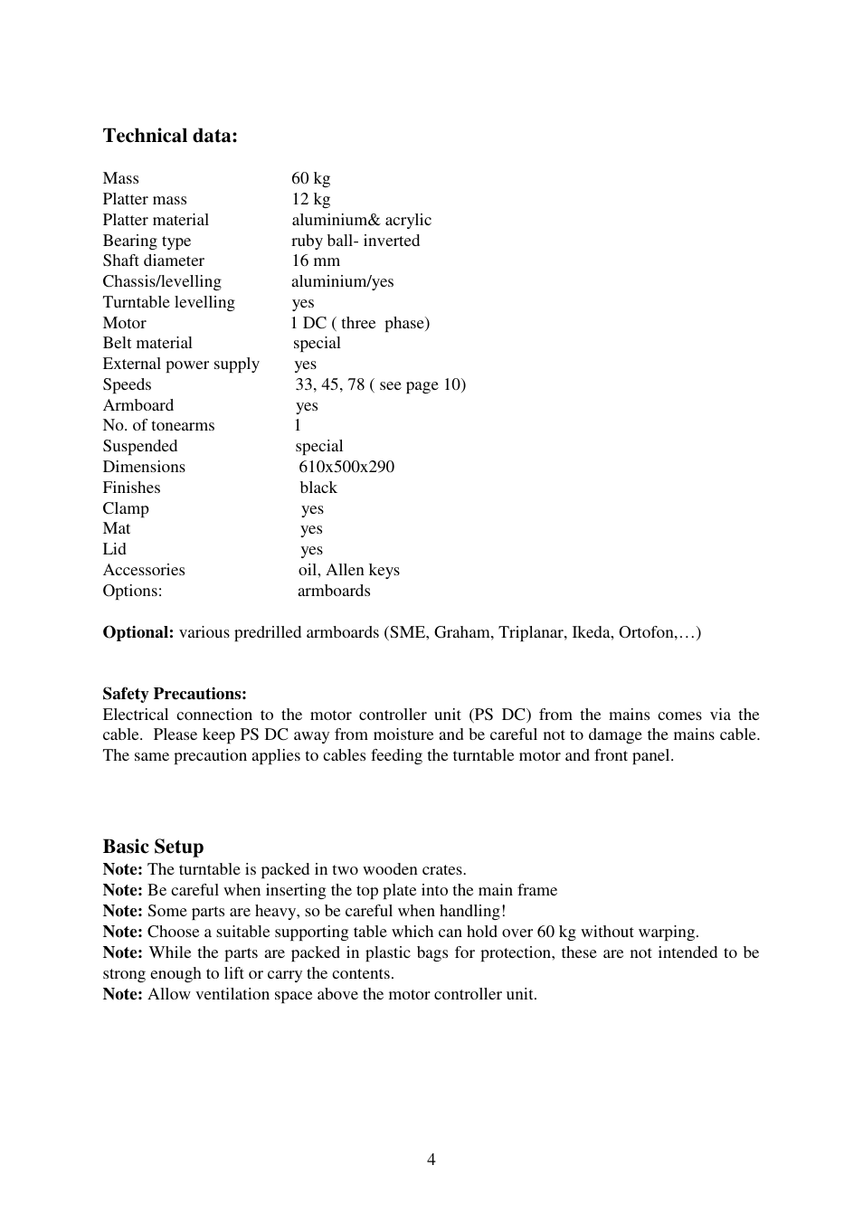 Kuzma Stabi M 130105 User Manual | Page 4 / 12