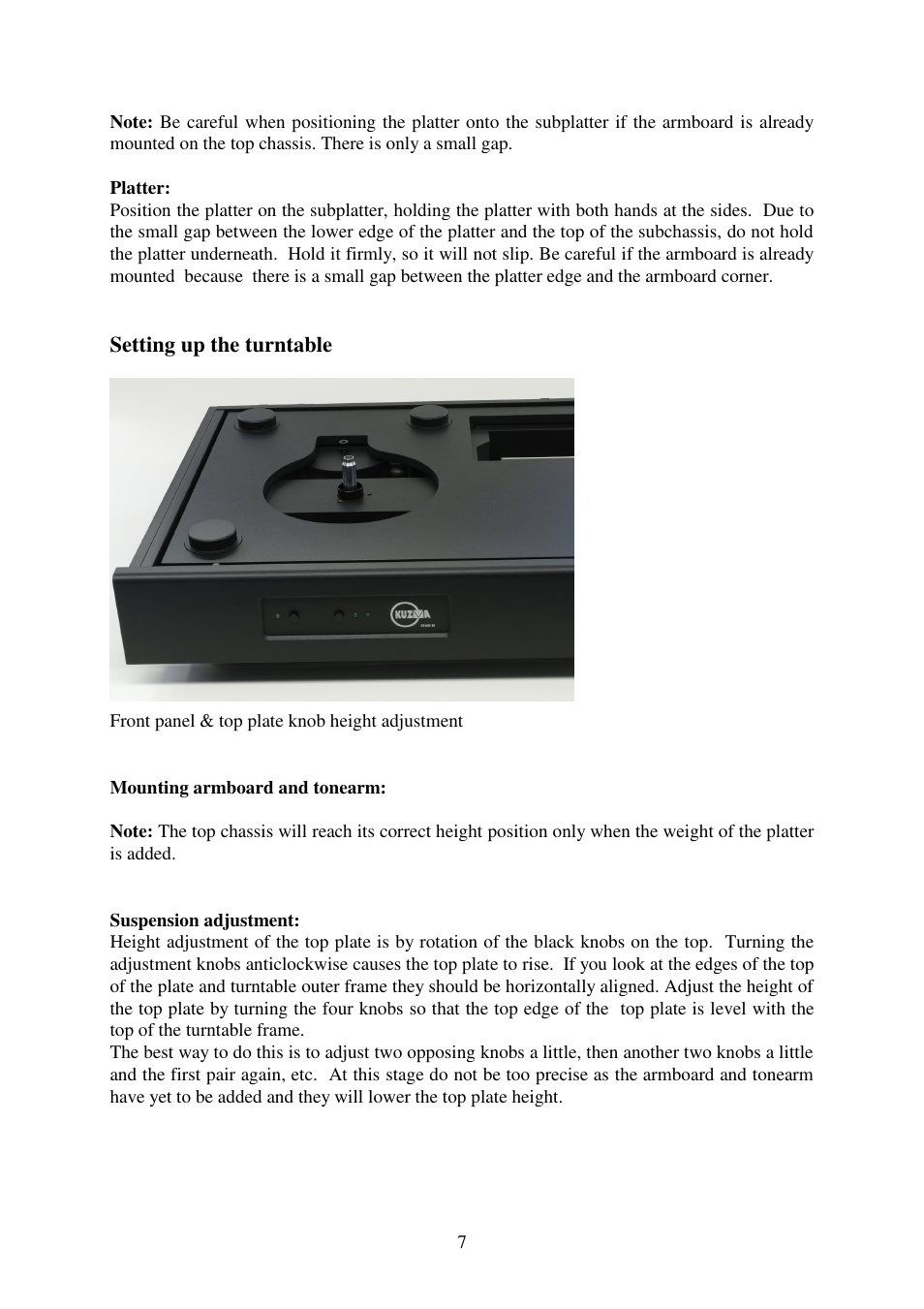 Kuzma Stabi M 130105 User Manual | Page 7 / 12