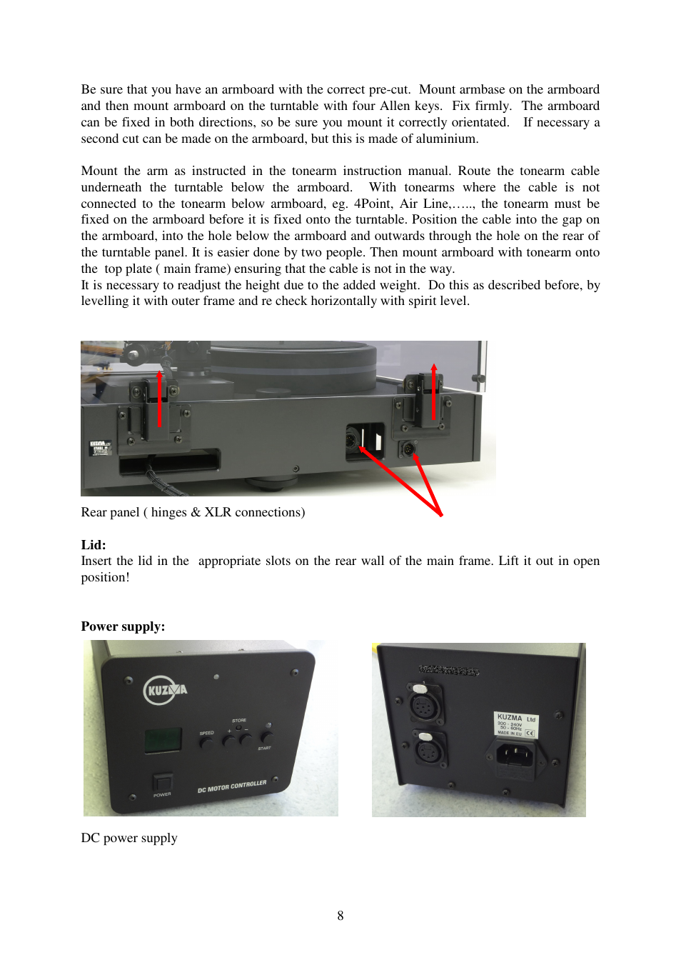 Kuzma Stabi M 130105 User Manual | Page 8 / 12