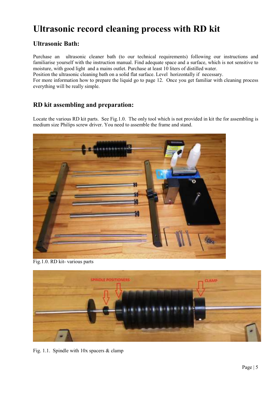 Ultrasonic record cleaning process with rd kit | Kuzma RD ULTRASONIC CLEANER KIT 150217 User Manual | Page 5 / 15