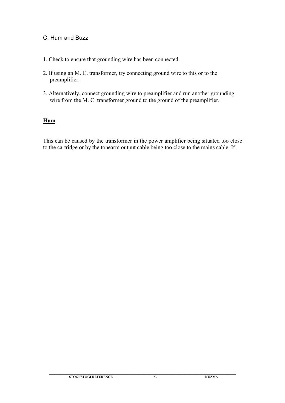 Kuzma Stogi Reference User Manual | Page 23 / 25