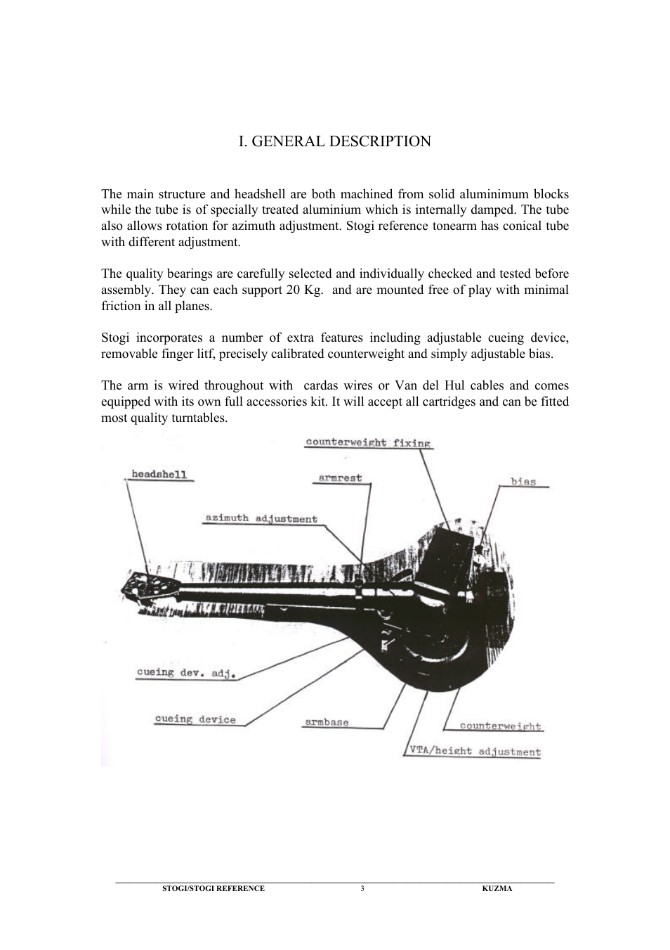 I. general description | Kuzma Stogi Reference User Manual | Page 3 / 25