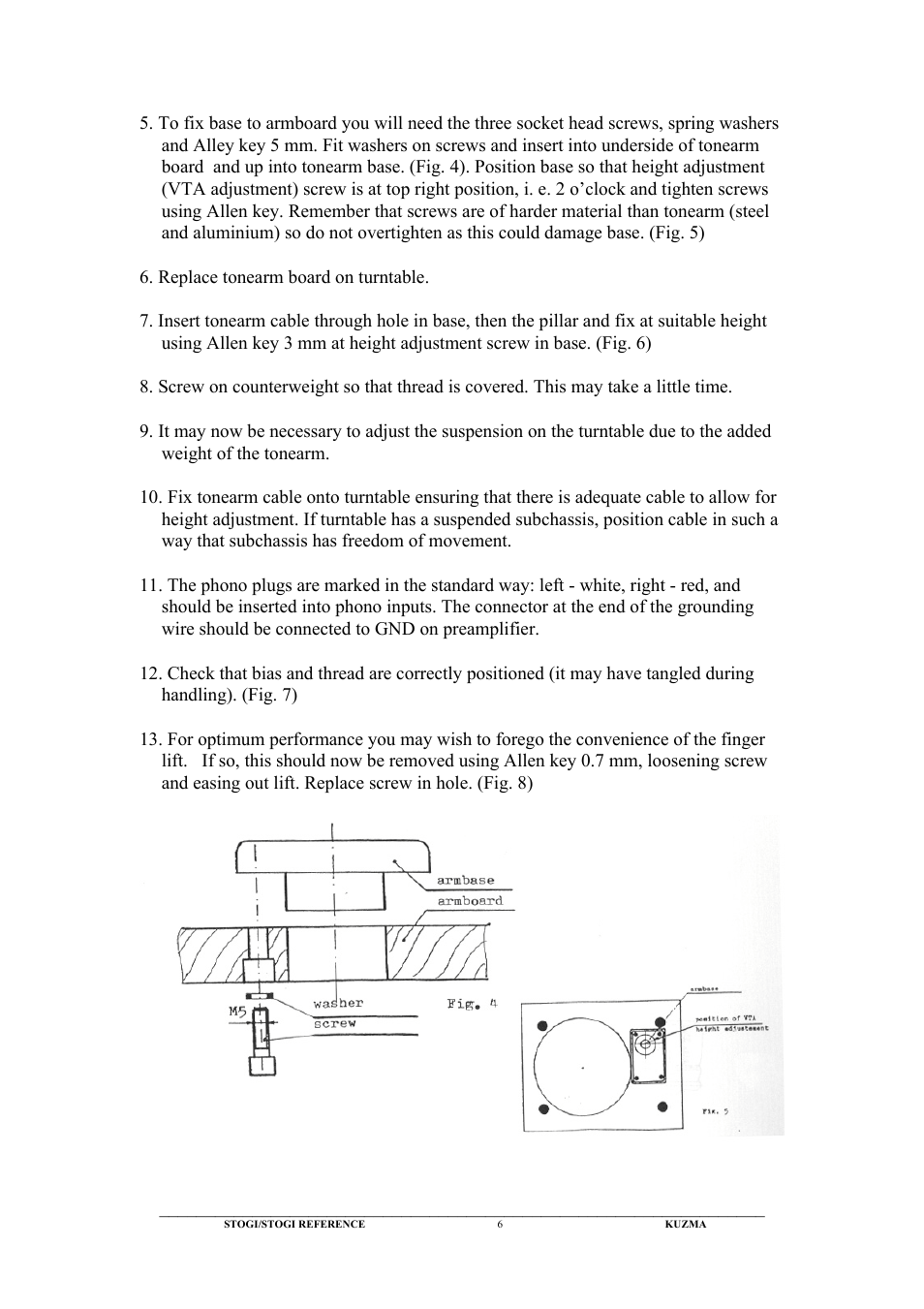Kuzma Stogi Reference User Manual | Page 6 / 25
