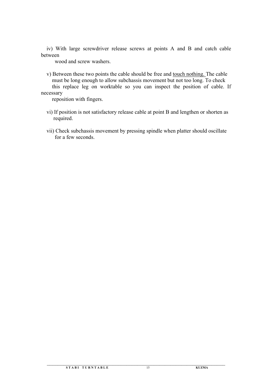 Kuzma Stabi User Manual | Page 15 / 29