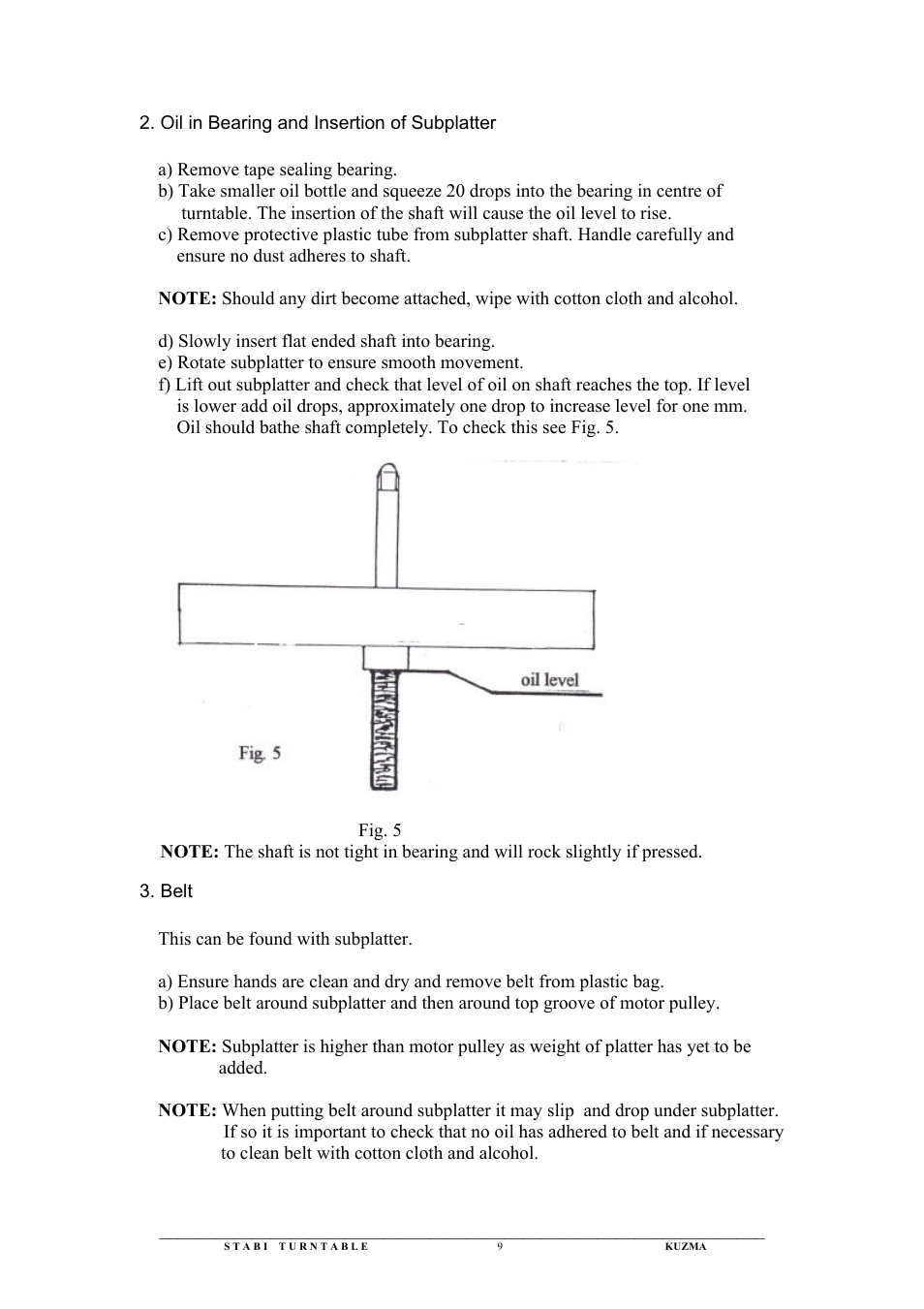 Kuzma Stabi User Manual | Page 9 / 29