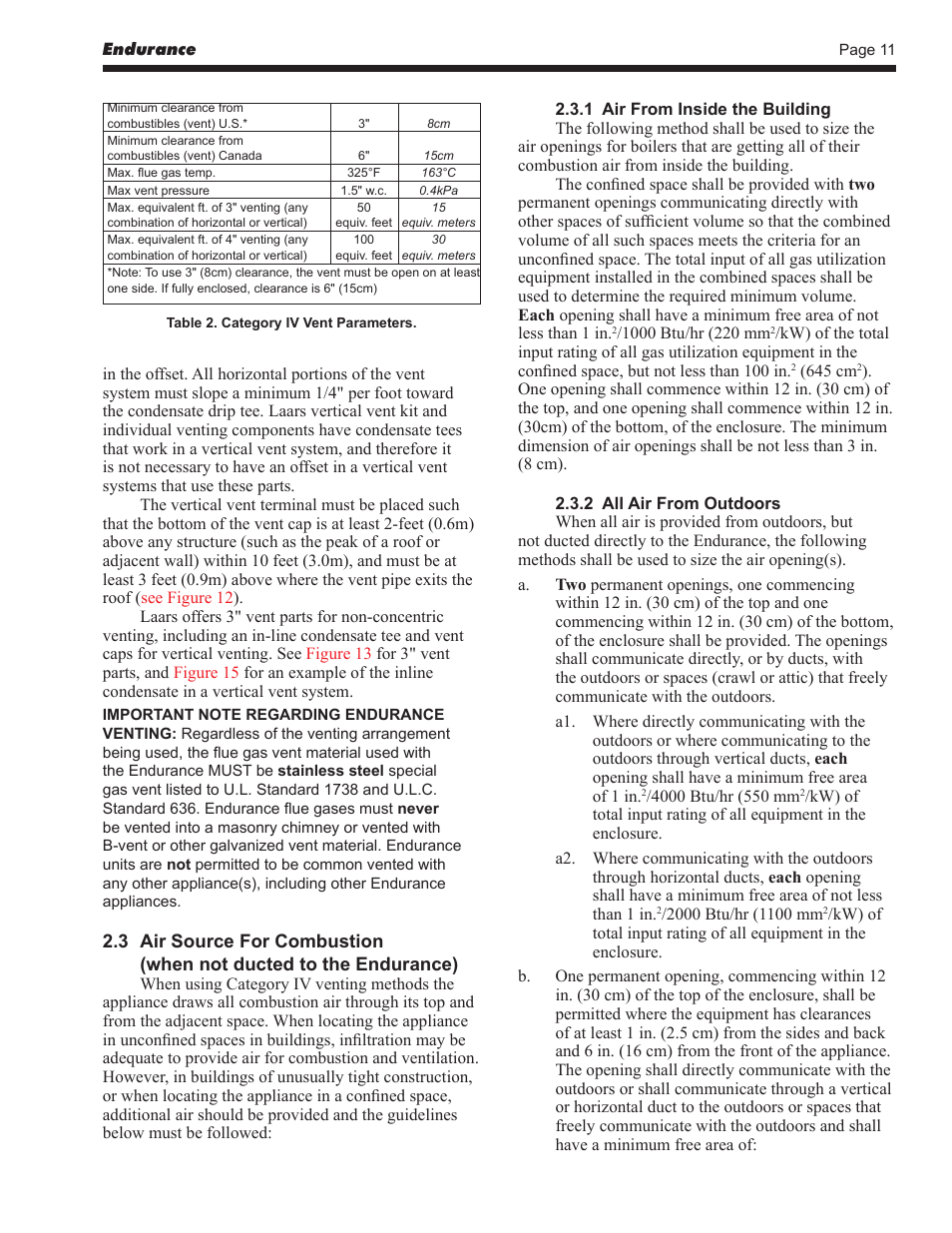 LAARS EBP 175 MBTU/h - Installation, Operation and Maintenance Instructions User Manual | Page 11 / 40
