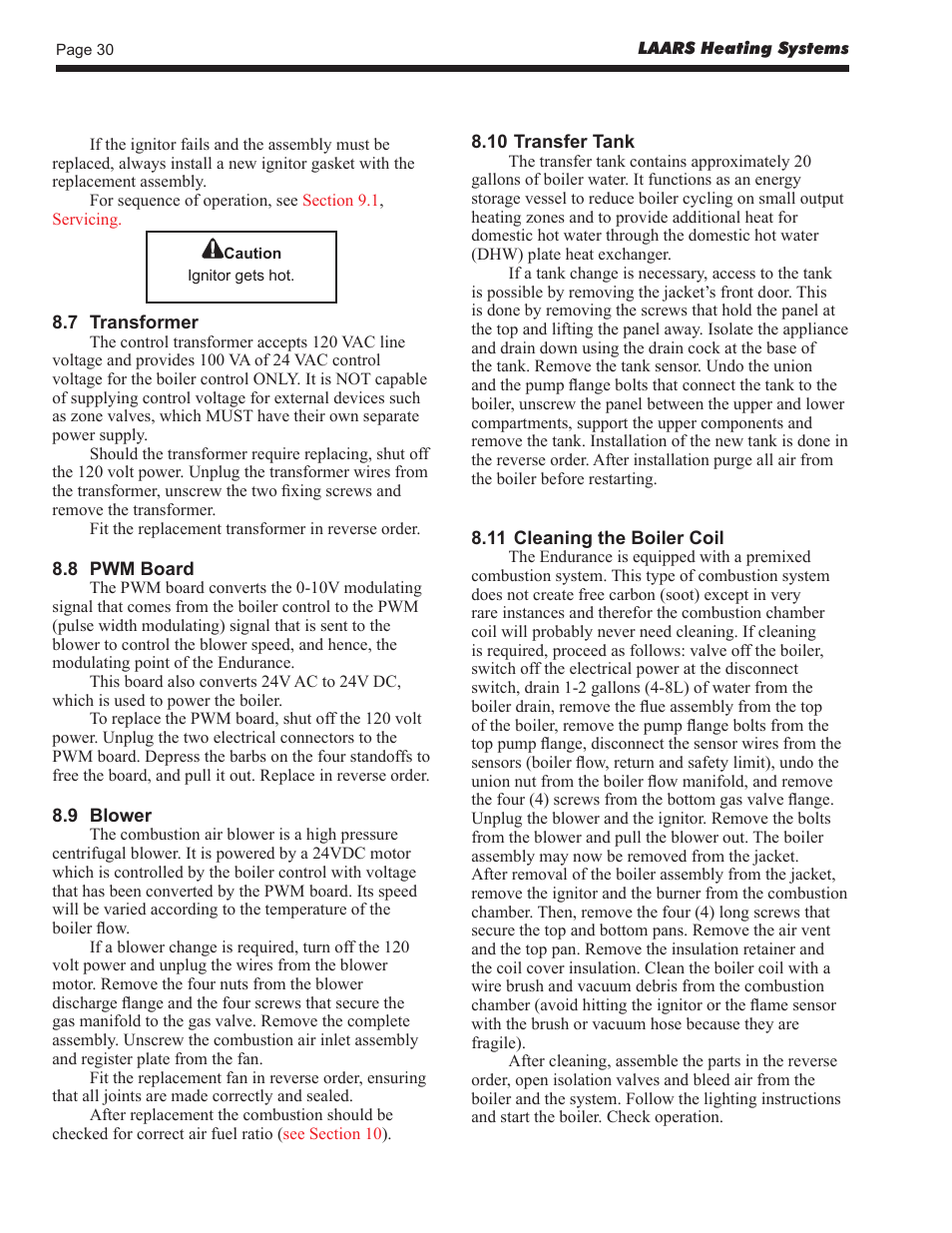 LAARS EBP 175 MBTU/h - Installation, Operation and Maintenance Instructions User Manual | Page 30 / 40