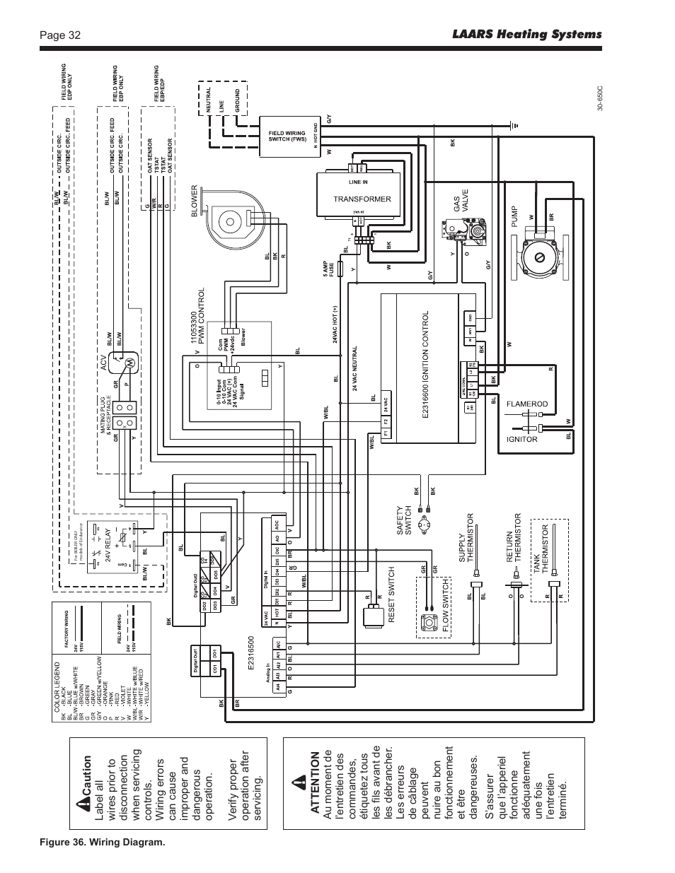 Laars heating systems | LAARS EBP 175 MBTU/h - Installation, Operation and Maintenance Instructions User Manual | Page 32 / 40