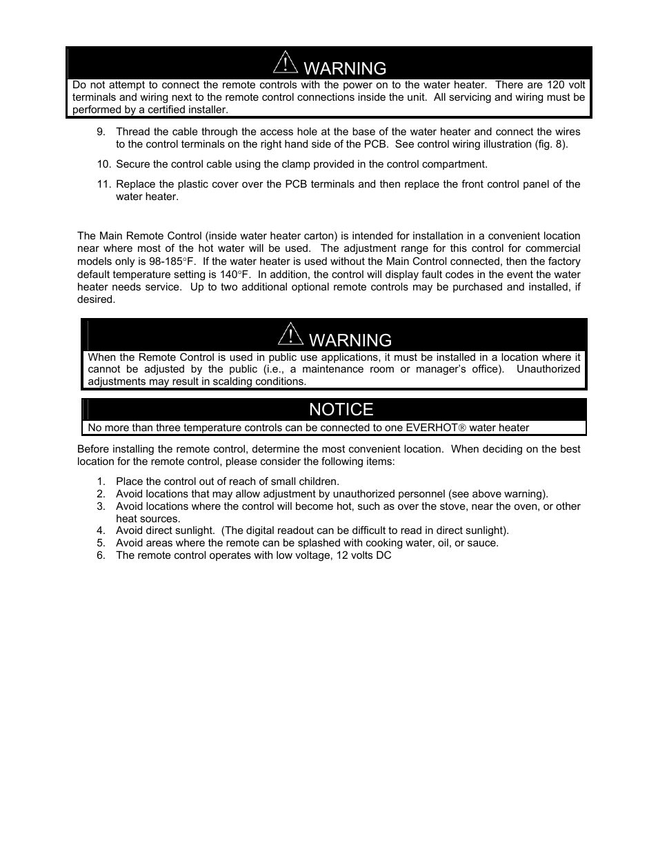Warning, Notice | LAARS IGE-199C - Installation Manual User Manual | Page 26 / 44