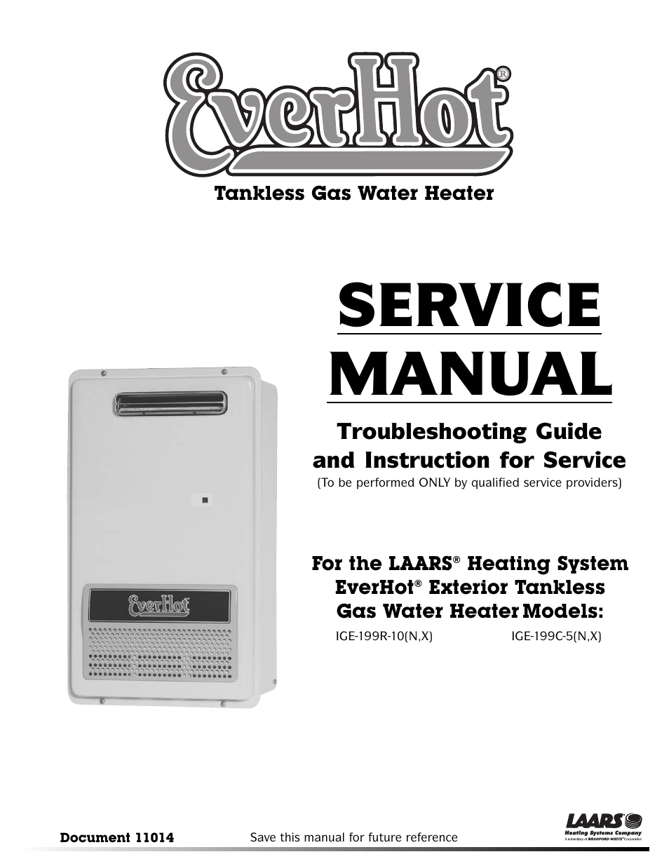 LAARS IGE-199C-5(N,X) - Service Manual User Manual | 60 pages
