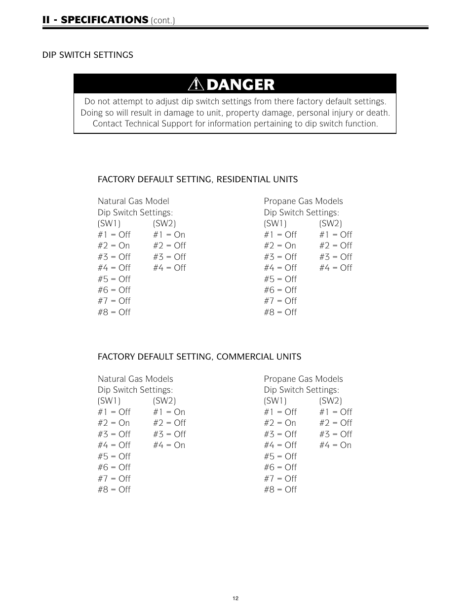 Danger | LAARS IGE-199C-5(N,X) - Service Manual User Manual | Page 12 / 60