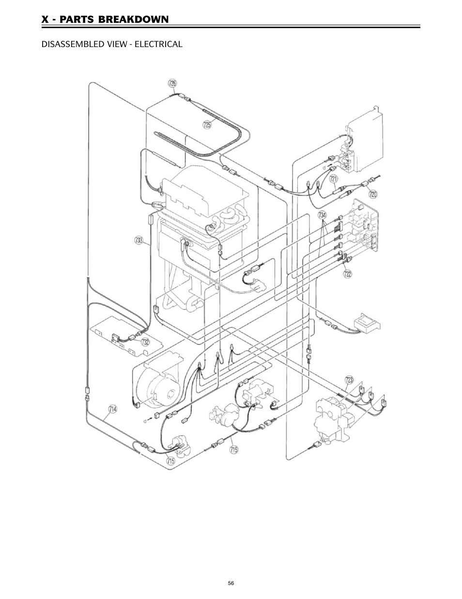 X - parts breakdown | LAARS IGE-199C-5(N,X) - Service Manual User Manual | Page 56 / 60