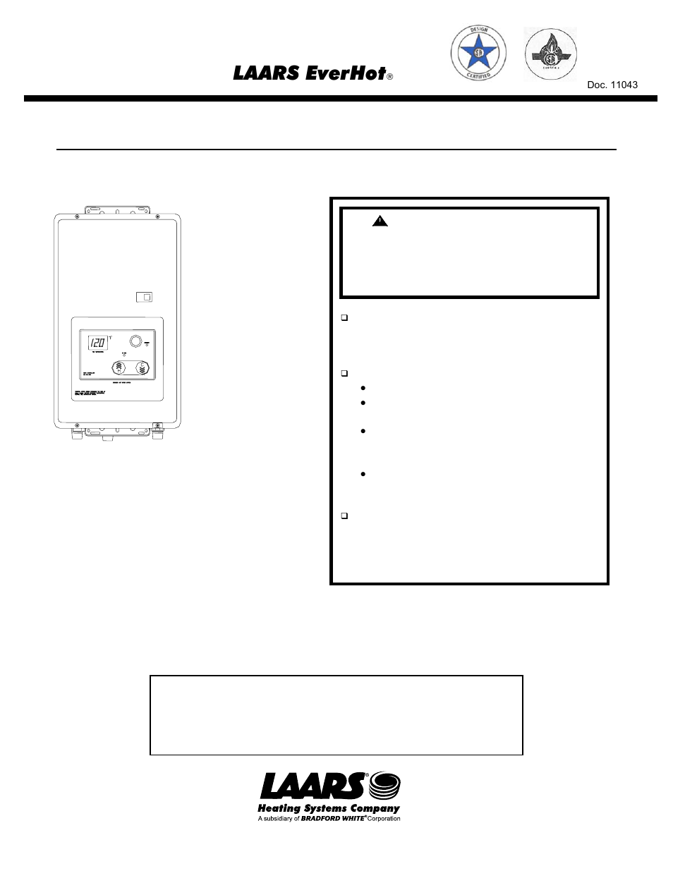 LAARS IGI-180C - Installation Manual User Manual | 68 pages