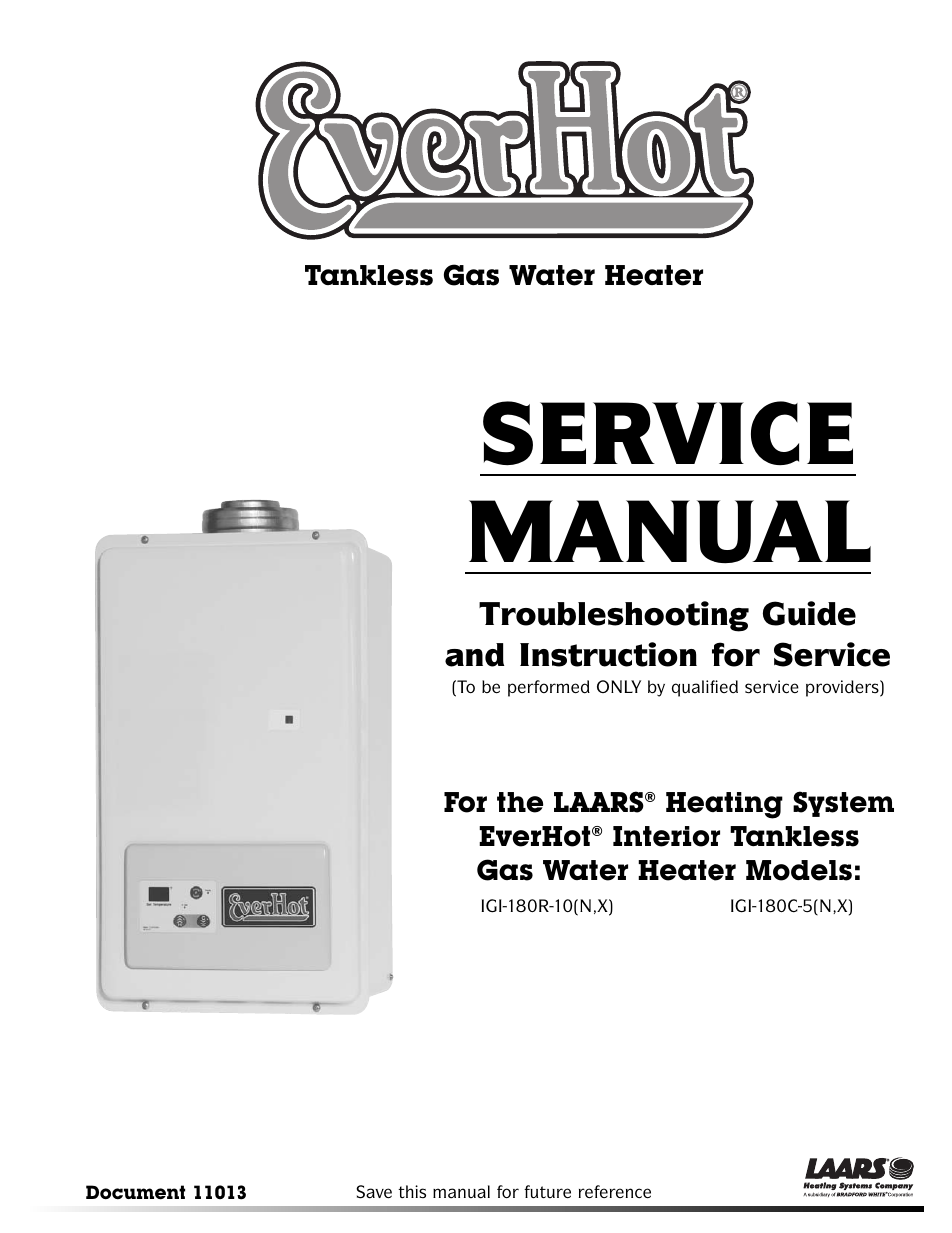 LAARS IGI-180C-5(N,X) - Service Manual User Manual | 64 pages