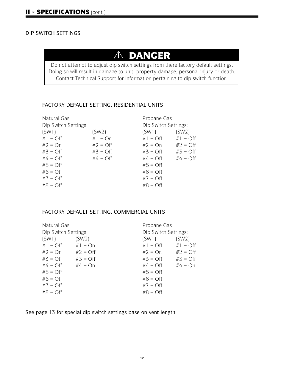 Danger | LAARS IGI-180C-5(N,X) - Service Manual User Manual | Page 12 / 64