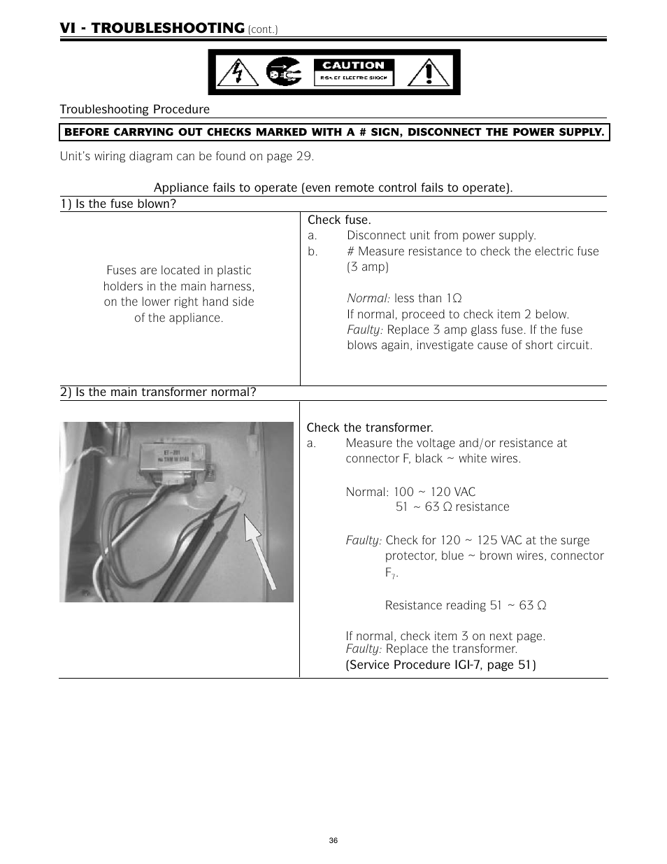 Vi - troubleshooting | LAARS IGI-180C-5(N,X) - Service Manual User Manual | Page 36 / 64