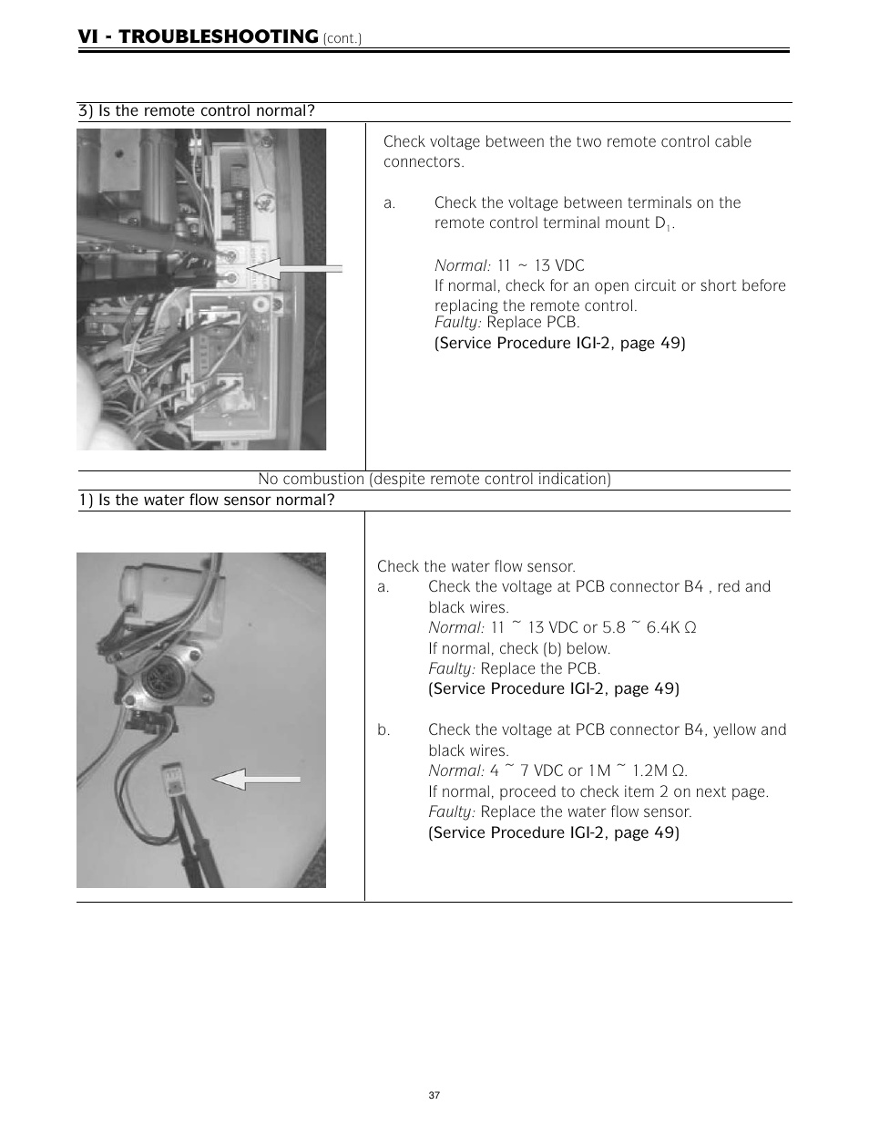 Vi - troubleshooting | LAARS IGI-180C-5(N,X) - Service Manual User Manual | Page 37 / 64