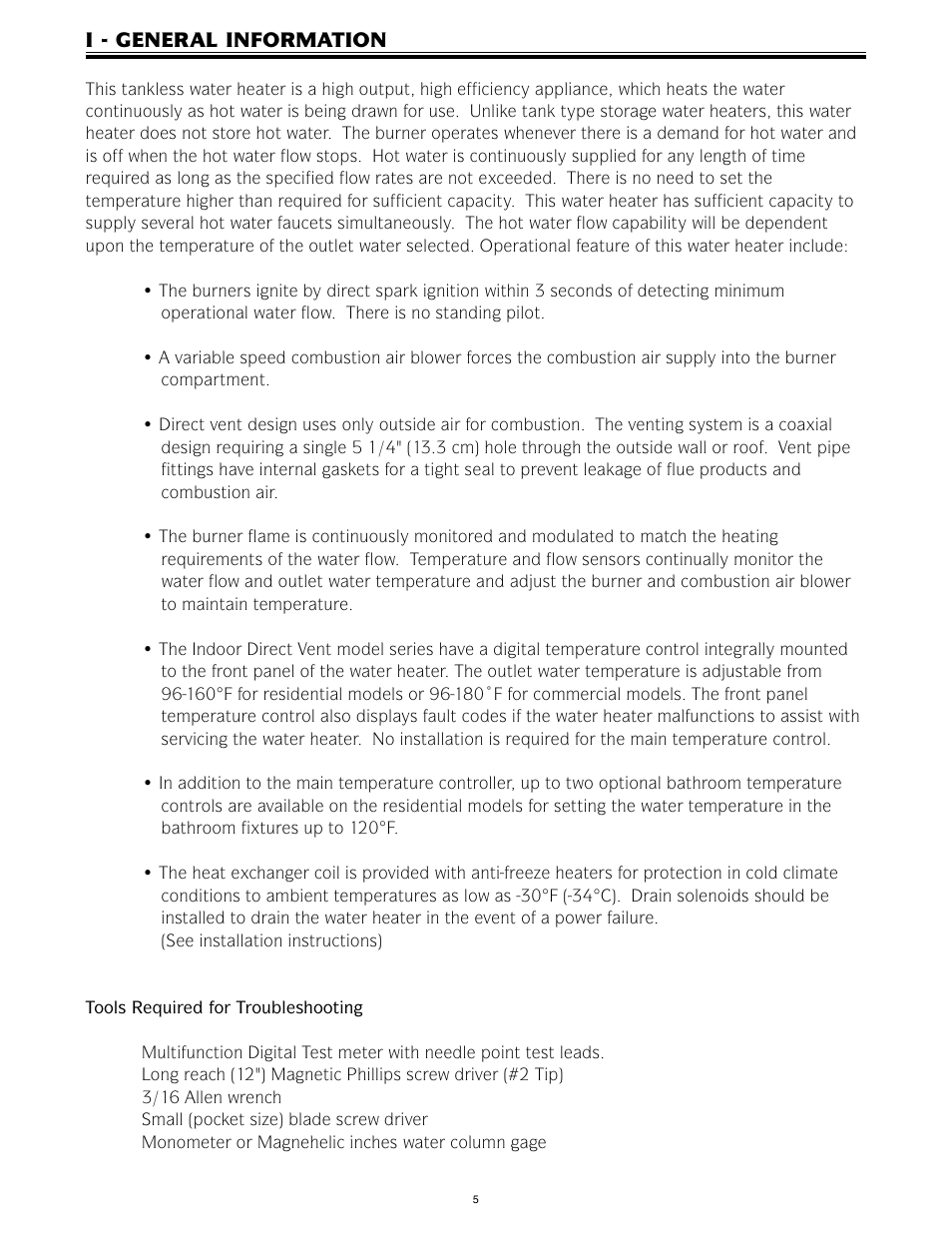 LAARS IGI-180C-5(N,X) - Service Manual User Manual | Page 5 / 64