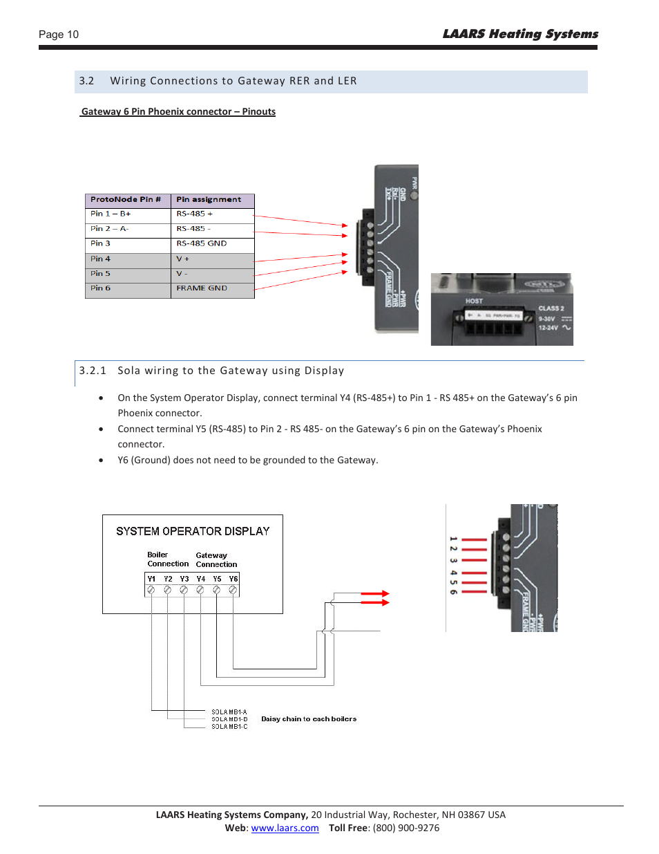 LAARS Gateway LER - Manual User Manual | Page 10 / 33