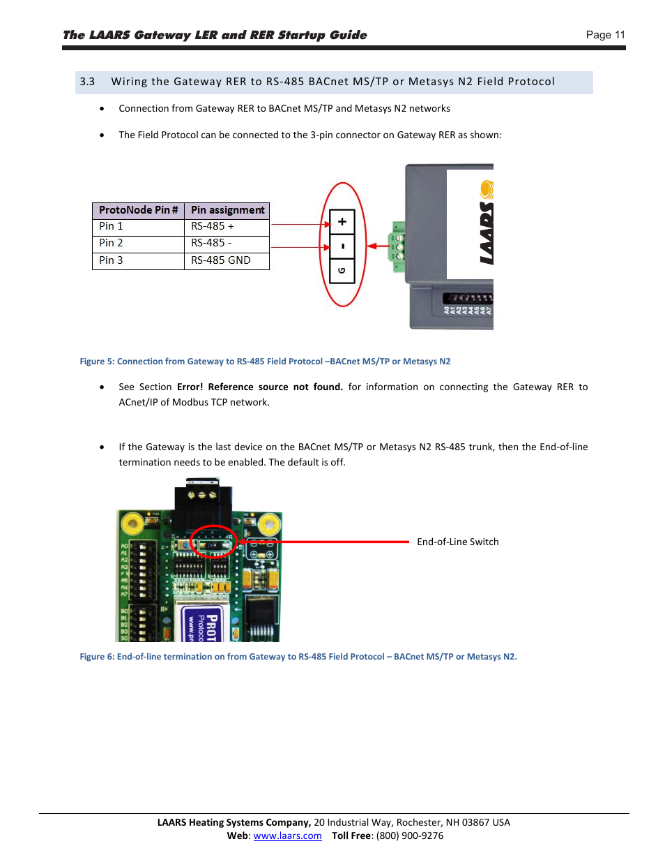 LAARS Gateway LER - Manual User Manual | Page 11 / 33