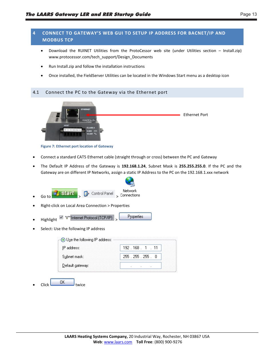 LAARS Gateway LER - Manual User Manual | Page 13 / 33