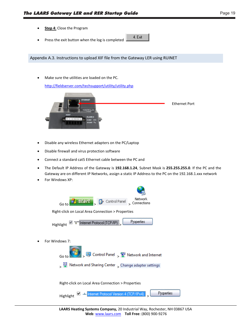 LAARS Gateway LER - Manual User Manual | Page 19 / 33