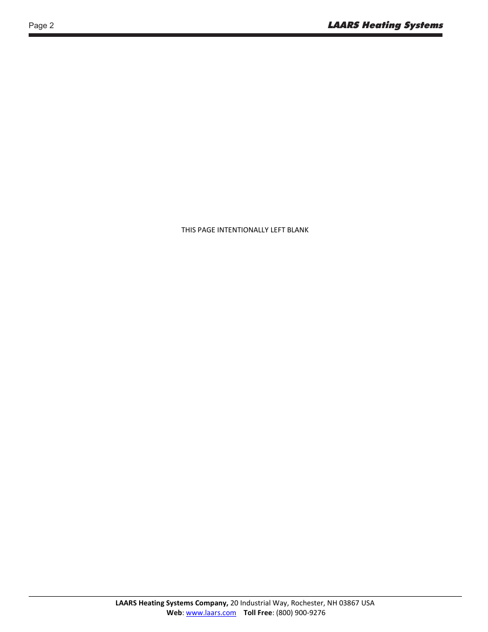 LAARS Gateway LER - Manual User Manual | Page 2 / 33