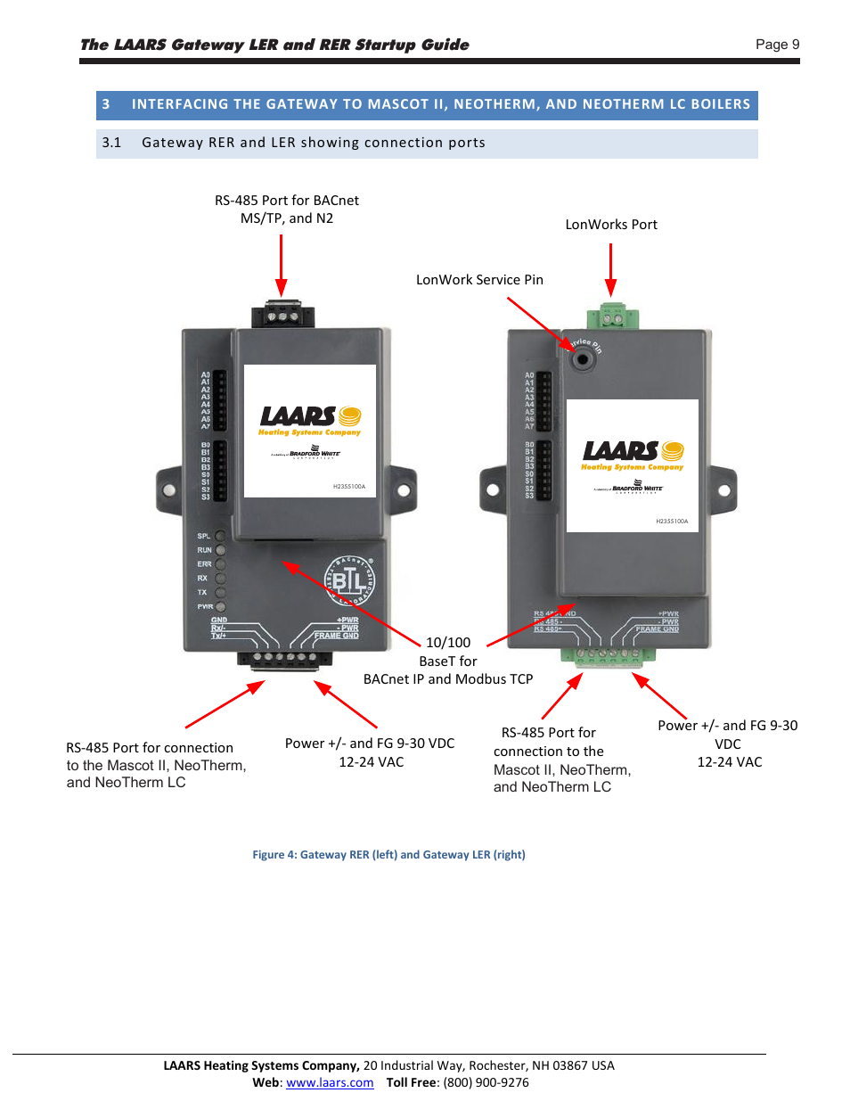LAARS Gateway LER - Manual User Manual | Page 9 / 33