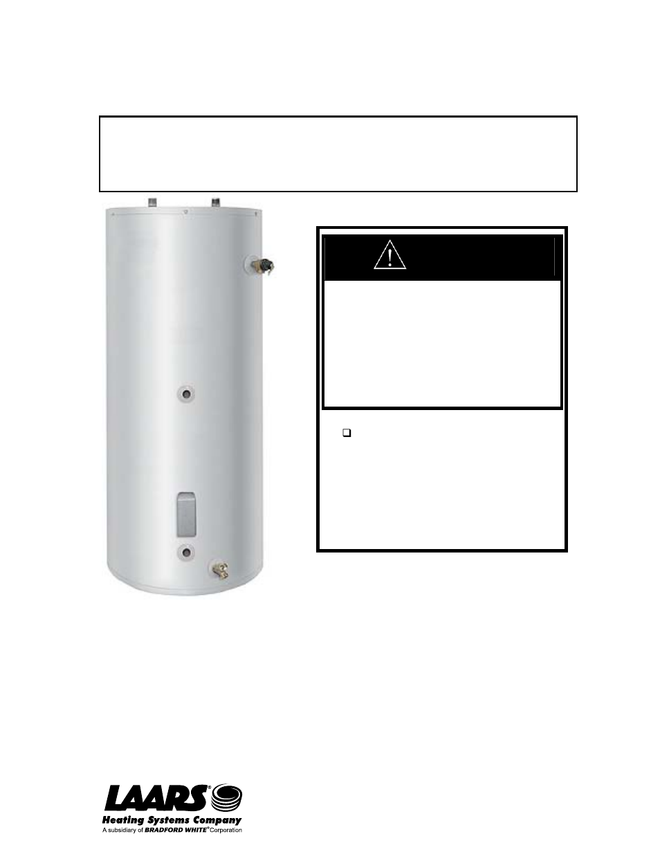 LAARS Stor - Installation, Operation and Maintenance Instructions User Manual | 36 pages