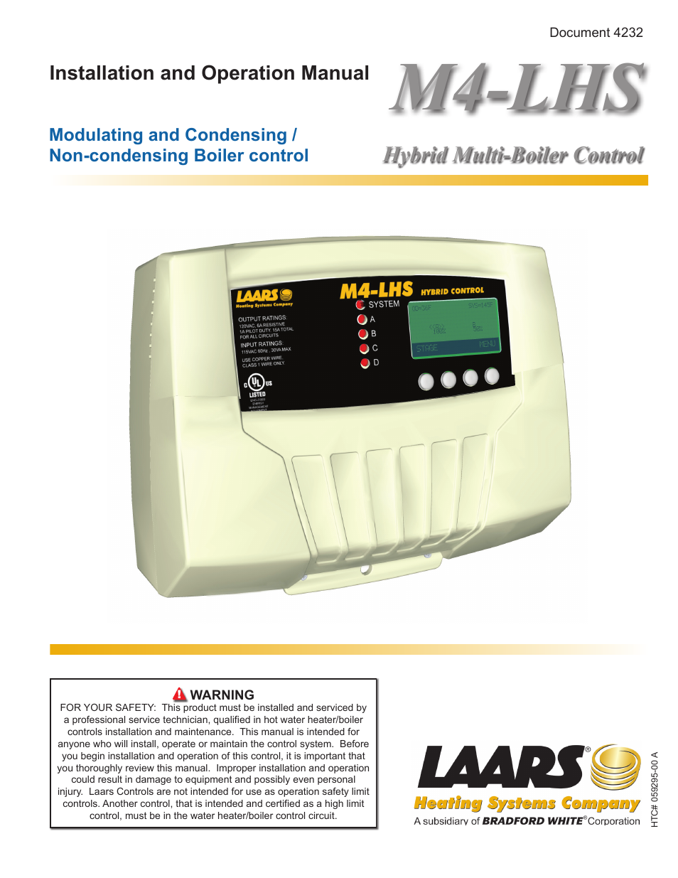 LAARS M4-LHS - Installation Manual User Manual | 55 pages