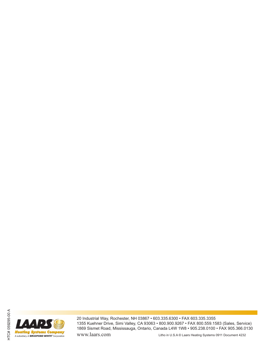 LAARS M4-LHS - Installation Manual User Manual | Page 55 / 55