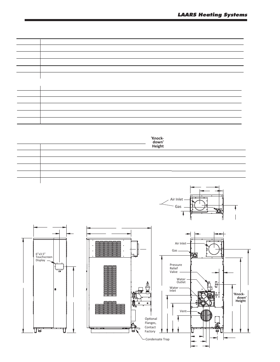 6 dimensions, Laars heating systems | LAARS MagnaTherm MGV - Installation, Operation and Maintenance Instructions User Manual | Page 10 / 104