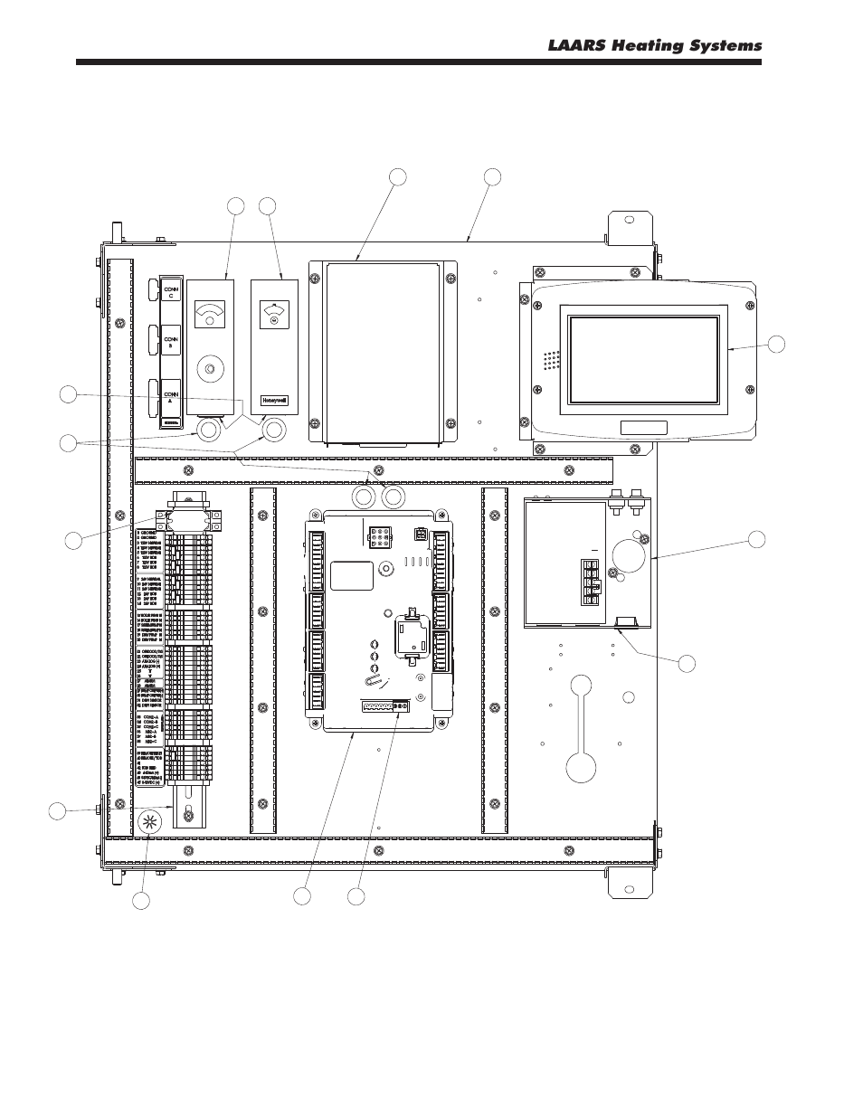 Control panel assembly, Laars heating systems, Page 98 | Xn7080, Magnatherm, Control panel assy | LAARS MagnaTherm MGV - Installation, Operation and Maintenance Instructions User Manual | Page 102 / 104