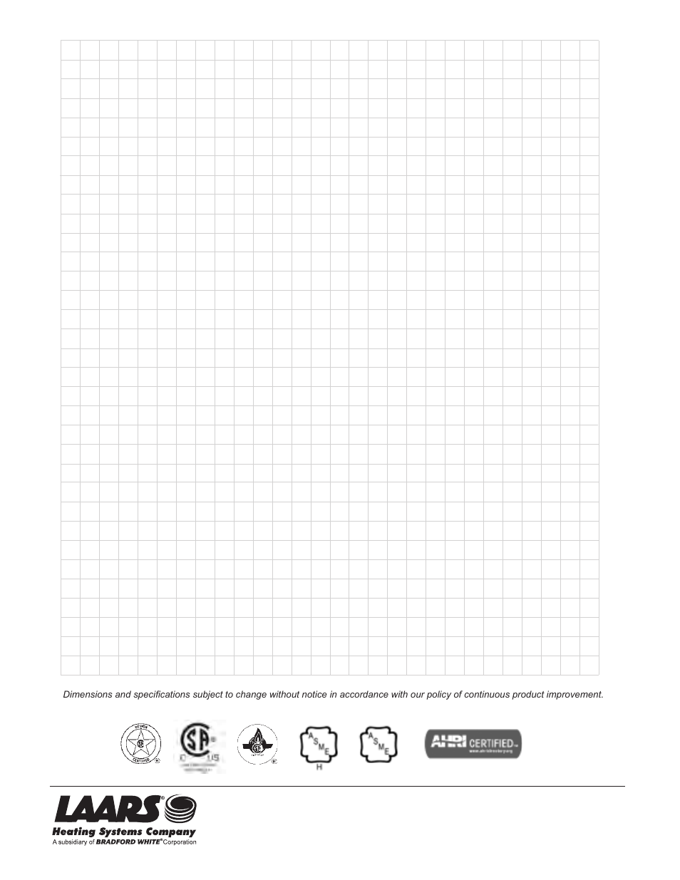 LAARS MagnaTherm MGV - Installation, Operation and Maintenance Instructions User Manual | Page 104 / 104