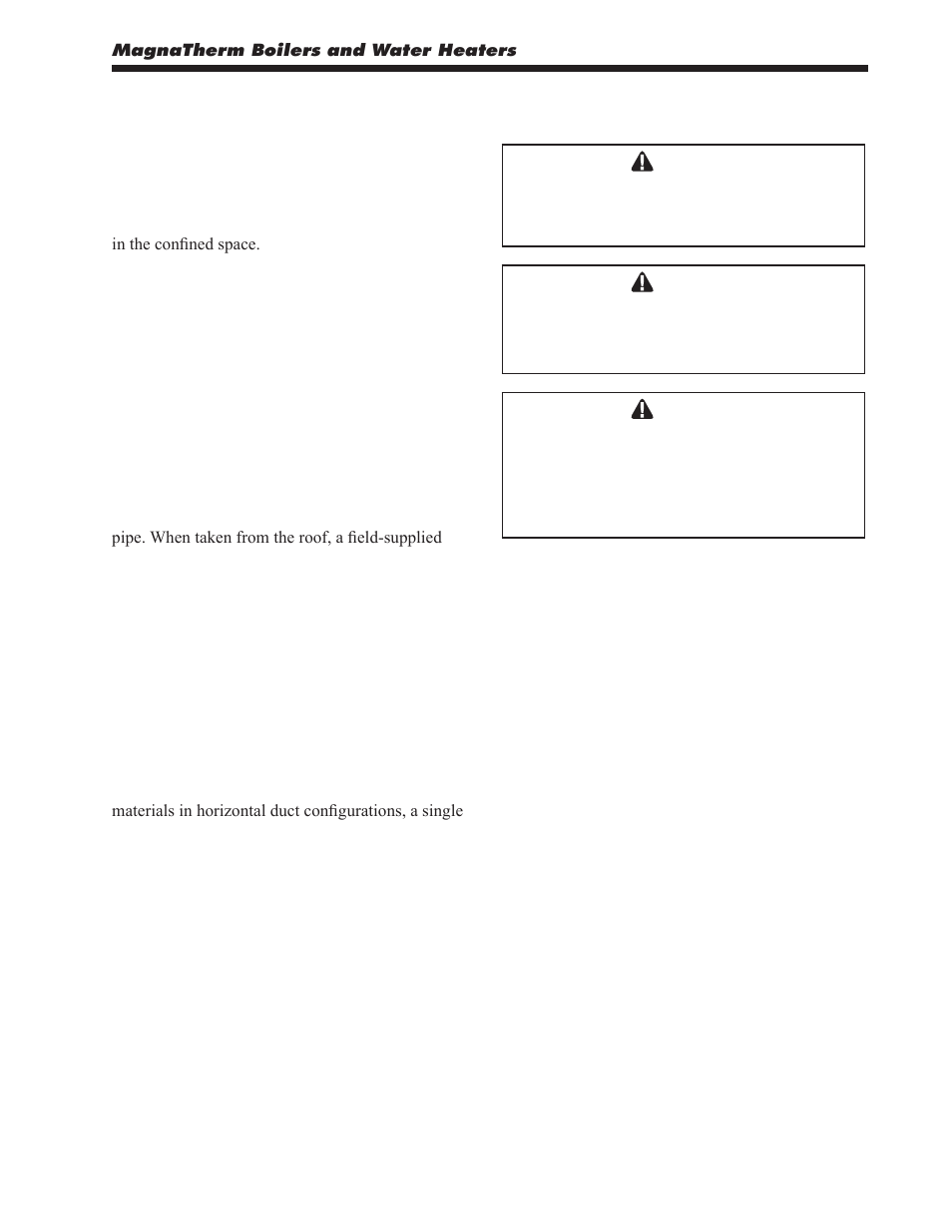 2 ducted combustion air, 2 venting | LAARS MagnaTherm MGV - Installation, Operation and Maintenance Instructions User Manual | Page 13 / 104