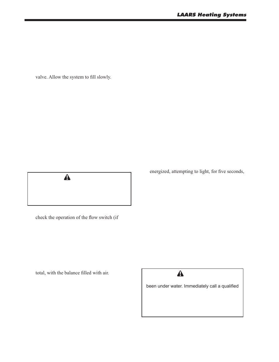 Section 10. initial startup instructions, 1 filling the boiler system | LAARS MagnaTherm MGV - Installation, Operation and Maintenance Instructions User Manual | Page 66 / 104