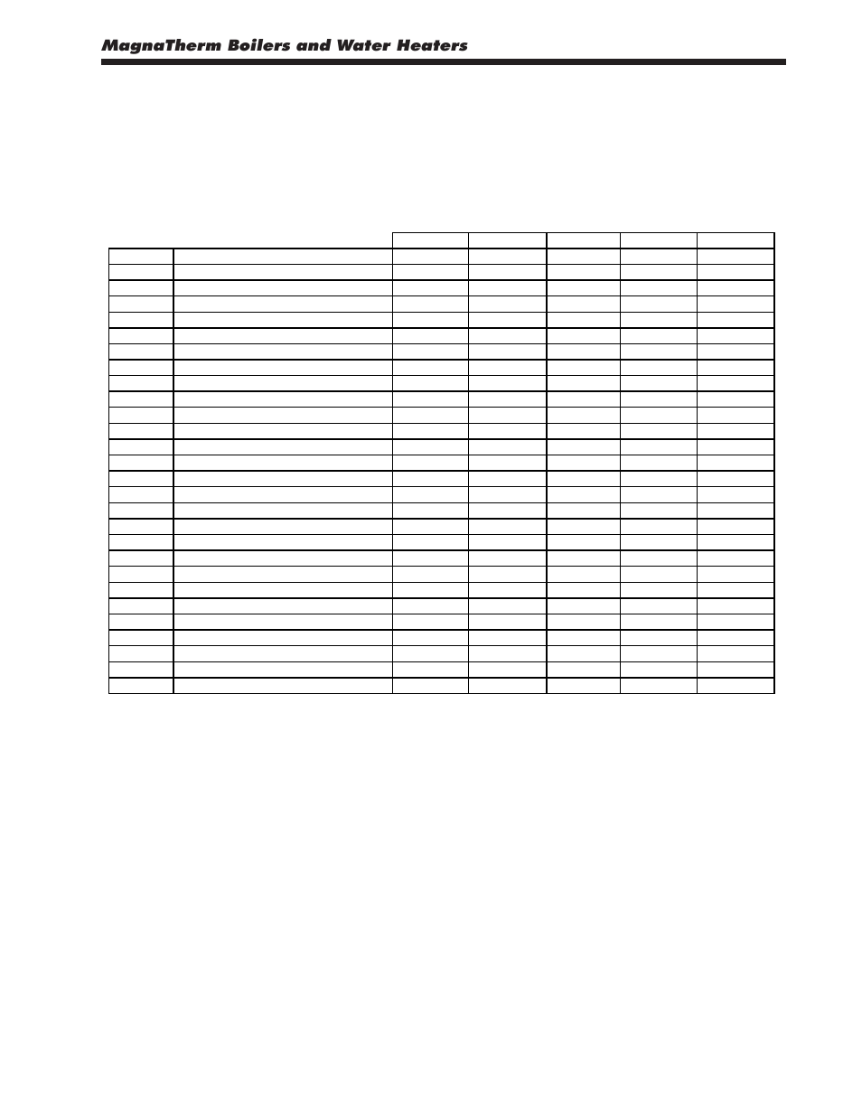 1 frame and jacket assembly, part numbers, Magnatherm boilers and water heaters | LAARS MagnaTherm MGV - Installation, Operation and Maintenance Instructions User Manual | Page 91 / 104