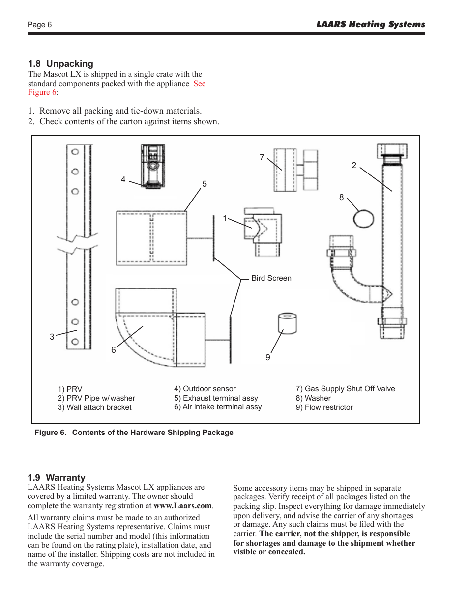 LAARS Mascot LX MLXC 175 MBH - Install and Operating Manual User Manual | Page 10 / 56