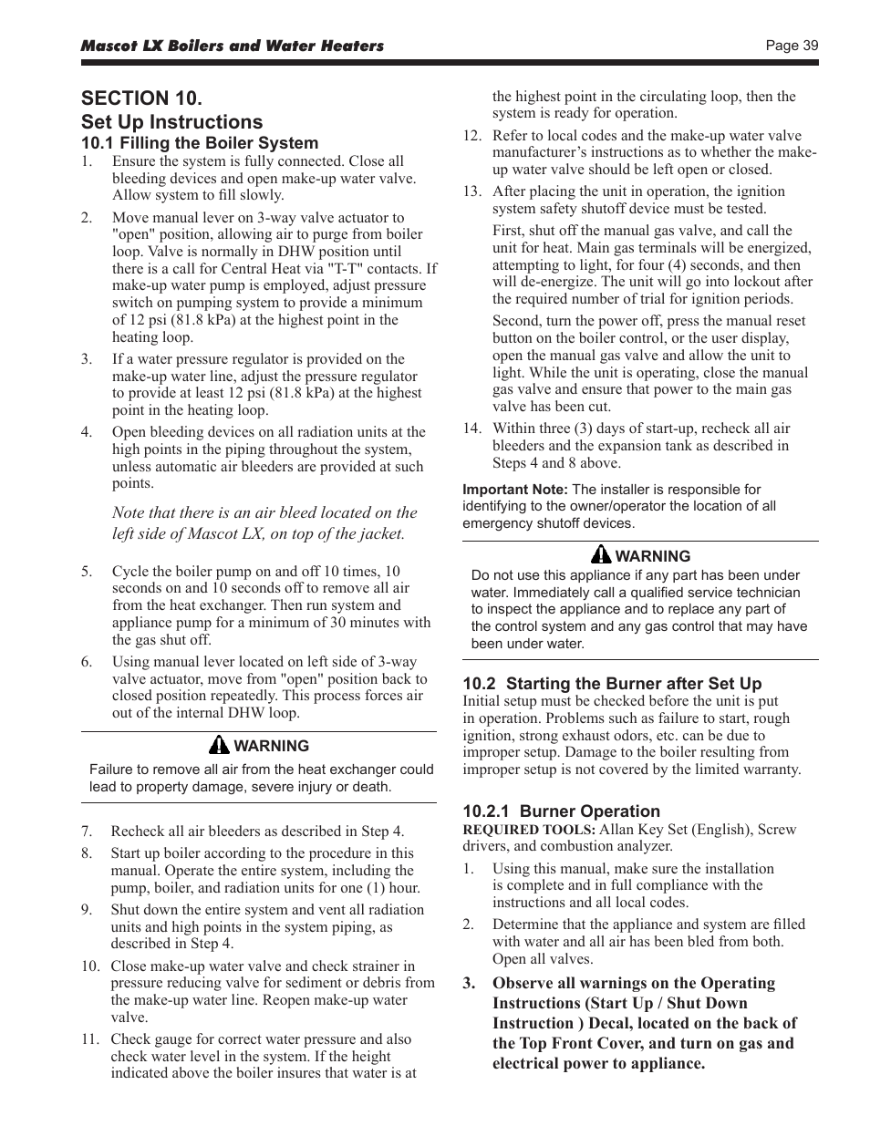 LAARS Mascot LX MLXC 175 MBH - Install and Operating Manual User Manual | Page 43 / 56