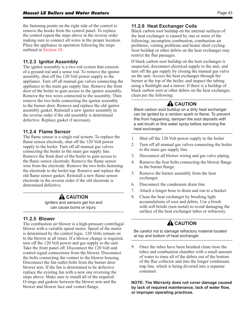 LAARS Mascot LX MLXC 175 MBH - Install and Operating Manual User Manual | Page 47 / 56