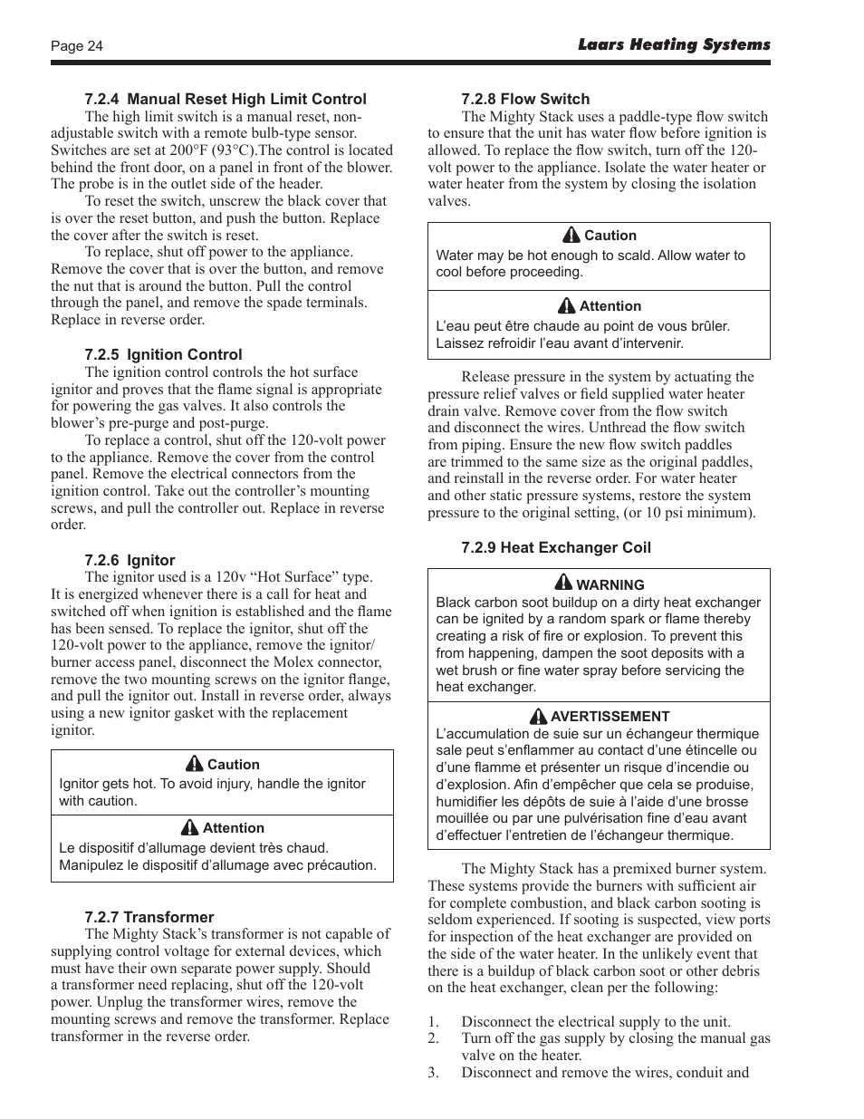 LAARS Mighty Stack MS-080 (Sizes 199, 300, 399) - Install and Operating Manual User Manual | Page 24 / 36