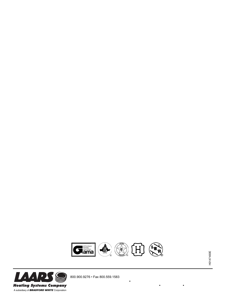 LAARS Mighty Therm HH-PH (Sizes 175-400) - Installation, Operation and Maintenance Instructions User Manual | Page 28 / 28