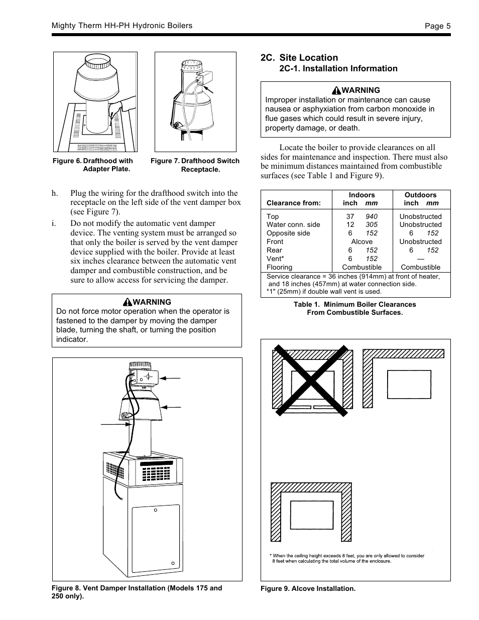 2c. site location | LAARS Mighty Therm HH-PH (Sizes 175-400) - Installation, Operation and Maintenance Instructions User Manual | Page 5 / 28