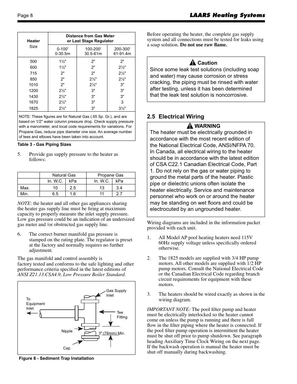 5 electrical wiring | LAARS Mighty Therm AP (Sizes 500-1825) - Installation, Operation and Maintenance Instructions User Manual | Page 8 / 28