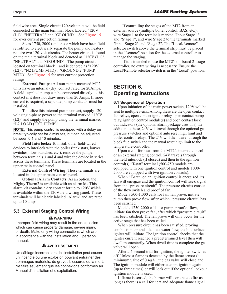 LAARS Mighty Therm2 MT2V (Sizes 500–2000 MBTU/h) - Install and Operating Manual User Manual | Page 26 / 40
